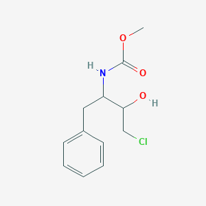 molecular formula C12H16ClNO3 B067890 Methyl ((2S,3S)-4-chloro-3-hydroxy-1-phenylbutan-2-yl)carbamate CAS No. 176972-62-6