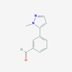 molecular formula C11H10N2O B067893 3-(1-Methyl-1H-pyrazol-5-YL)benzaldehyde CAS No. 179056-80-5