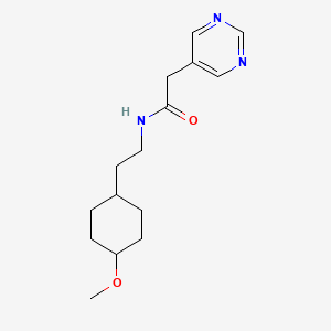 N-[2-(4-methoxycyclohexyl)ethyl]-2-pyrimidin-5-ylacetamide