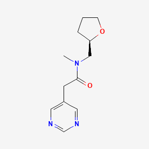 N-methyl-N-[[(2R)-oxolan-2-yl]methyl]-2-pyrimidin-5-ylacetamide