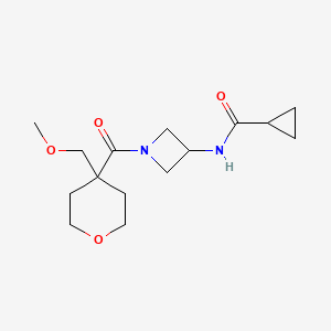 N-[1-[4-(methoxymethyl)oxane-4-carbonyl]azetidin-3-yl]cyclopropanecarboxamide