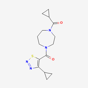 Cyclopropyl-[4-(4-cyclopropylthiadiazole-5-carbonyl)-1,4-diazepan-1-yl]methanone