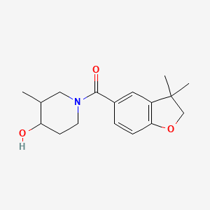 (3,3-dimethyl-2H-1-benzofuran-5-yl)-(4-hydroxy-3-methylpiperidin-1-yl)methanone