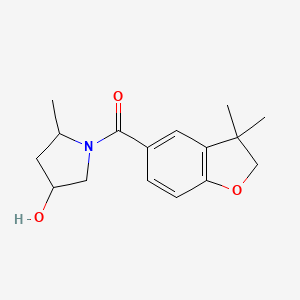 (3,3-dimethyl-2H-1-benzofuran-5-yl)-(4-hydroxy-2-methylpyrrolidin-1-yl)methanone