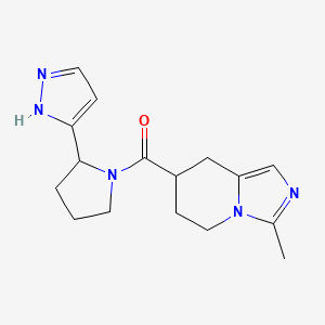 (3-methyl-5,6,7,8-tetrahydroimidazo[1,5-a]pyridin-7-yl)-[2-(1H-pyrazol-5-yl)pyrrolidin-1-yl]methanone