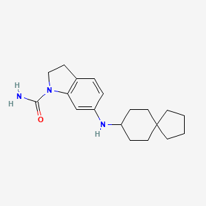 6-(Spiro[4.5]decan-8-ylamino)-2,3-dihydroindole-1-carboxamide