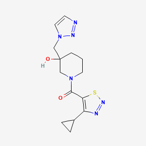 (4-Cyclopropylthiadiazol-5-yl)-[3-hydroxy-3-(triazol-1-ylmethyl)piperidin-1-yl]methanone