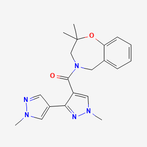 (2,2-Dimethyl-3,5-dihydro-1,4-benzoxazepin-4-yl)-[1-methyl-3-(1-methylpyrazol-4-yl)pyrazol-4-yl]methanone