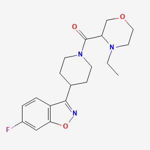 (4-Ethylmorpholin-3-yl)-[4-(6-fluoro-1,2-benzoxazol-3-yl)piperidin-1-yl]methanone