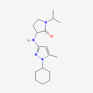 3-[(1-Cyclohexyl-5-methylpyrazol-3-yl)amino]-1-propan-2-ylpyrrolidin-2-one