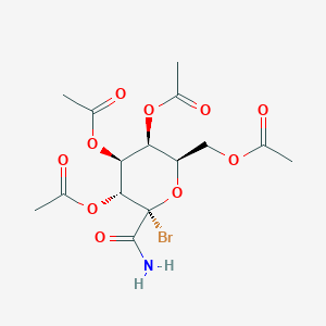 molecular formula C15H20BrNO10 B067908 [(2R,3S,4S,5R,6S)-3,4,5-Triacetyloxy-6-bromo-6-carbamoyloxan-2-yl]methyl acetate CAS No. 159895-07-5