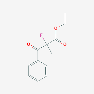 molecular formula C12H13FO3 B067917 乙酸2-氟-2-甲基-3-氧代-3-苯基丙酸酯 CAS No. 193482-31-4