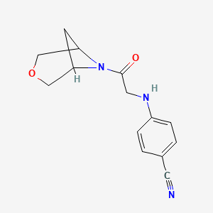 4-[[2-(3-Oxa-6-azabicyclo[3.1.1]heptan-6-yl)-2-oxoethyl]amino]benzonitrile