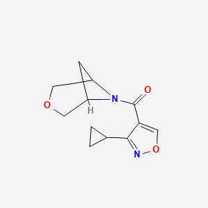 (3-Cyclopropyl-1,2-oxazol-4-yl)-(3-oxa-6-azabicyclo[3.1.1]heptan-6-yl)methanone