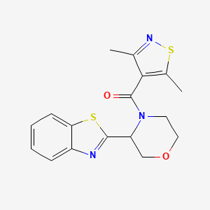 [3-(1,3-Benzothiazol-2-yl)morpholin-4-yl]-(3,5-dimethyl-1,2-thiazol-4-yl)methanone