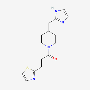 1-[4-(1H-imidazol-2-ylmethyl)piperidin-1-yl]-3-(1,3-thiazol-2-yl)propan-1-one