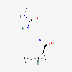 1-[1-[(1S,2R)-2-cyclopropylcyclopropanecarbonyl]azetidin-3-yl]-3-methylurea