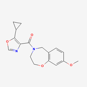 (5-cyclopropyl-1,3-oxazol-4-yl)-(8-methoxy-3,5-dihydro-2H-1,4-benzoxazepin-4-yl)methanone