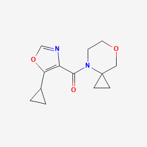 (5-Cyclopropyl-1,3-oxazol-4-yl)-(7-oxa-4-azaspiro[2.5]octan-4-yl)methanone