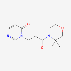 3-[3-(7-Oxa-4-azaspiro[2.5]octan-4-yl)-3-oxopropyl]pyrimidin-4-one