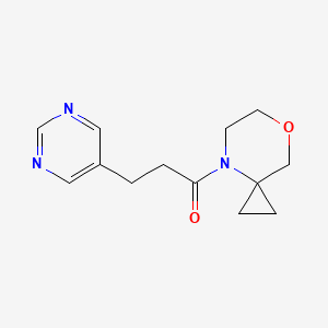 1-(7-Oxa-4-azaspiro[2.5]octan-4-yl)-3-pyrimidin-5-ylpropan-1-one