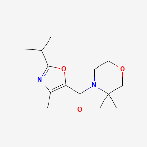 (4-Methyl-2-propan-2-yl-1,3-oxazol-5-yl)-(7-oxa-4-azaspiro[2.5]octan-4-yl)methanone