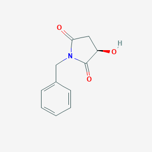 molecular formula C11H11NO3 B067927 (R)-1-苄基-3-羟基吡咯烷-2,5-二酮 CAS No. 165657-63-6