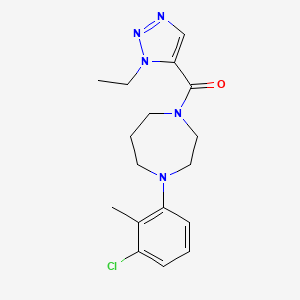 [4-(3-Chloro-2-methylphenyl)-1,4-diazepan-1-yl]-(3-ethyltriazol-4-yl)methanone