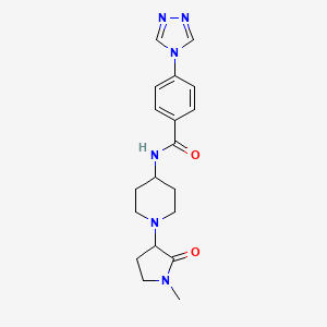 N-[1-(1-methyl-2-oxopyrrolidin-3-yl)piperidin-4-yl]-4-(1,2,4-triazol-4-yl)benzamide