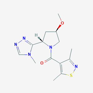 (3,5-dimethyl-1,2-thiazol-4-yl)-[(2S,4R)-4-methoxy-2-(4-methyl-1,2,4-triazol-3-yl)pyrrolidin-1-yl]methanone