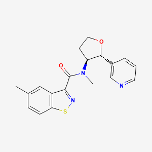 N,5-dimethyl-N-[(2R,3S)-2-pyridin-3-yloxolan-3-yl]-1,2-benzothiazole-3-carboxamide