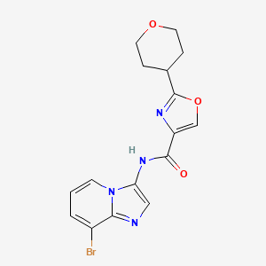 N-(8-bromoimidazo[1,2-a]pyridin-3-yl)-2-(oxan-4-yl)-1,3-oxazole-4-carboxamide