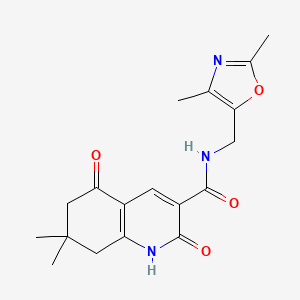 N-[(2,4-dimethyl-1,3-oxazol-5-yl)methyl]-7,7-dimethyl-2,5-dioxo-6,8-dihydro-1H-quinoline-3-carboxamide