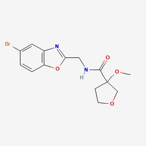 N-[(5-bromo-1,3-benzoxazol-2-yl)methyl]-3-methoxyoxolane-3-carboxamide