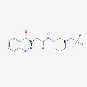 2-(4-oxo-1,2,3-benzotriazin-3-yl)-N-[1-(2,2,2-trifluoroethyl)piperidin-3-yl]acetamide