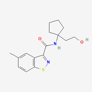 N-[1-(2-hydroxyethyl)cyclopentyl]-5-methyl-1,2-benzothiazole-3-carboxamide