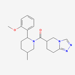 [2-(2-Methoxyphenyl)-5-methylpiperidin-1-yl]-(5,6,7,8-tetrahydro-[1,2,4]triazolo[4,3-a]pyridin-6-yl)methanone