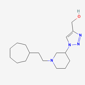 [1-[1-(2-Cycloheptylethyl)piperidin-3-yl]triazol-4-yl]methanol