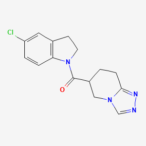 (5-Chloro-2,3-dihydroindol-1-yl)-(5,6,7,8-tetrahydro-[1,2,4]triazolo[4,3-a]pyridin-6-yl)methanone