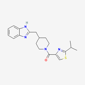 [4-(1H-benzimidazol-2-ylmethyl)piperidin-1-yl]-(2-propan-2-yl-1,3-thiazol-4-yl)methanone