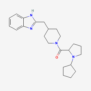 [4-(1H-benzimidazol-2-ylmethyl)piperidin-1-yl]-(1-cyclopentylpyrrolidin-2-yl)methanone