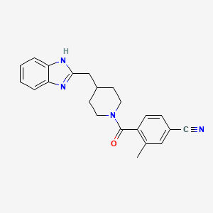 4-[4-(1H-benzimidazol-2-ylmethyl)piperidine-1-carbonyl]-3-methylbenzonitrile