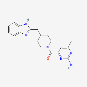 [4-(1H-benzimidazol-2-ylmethyl)piperidin-1-yl]-[6-methyl-2-(methylamino)pyrimidin-4-yl]methanone