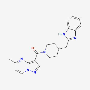 [4-(1H-benzimidazol-2-ylmethyl)piperidin-1-yl]-(5-methylpyrazolo[1,5-a]pyrimidin-3-yl)methanone