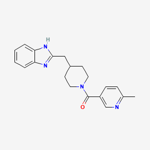 [4-(1H-benzimidazol-2-ylmethyl)piperidin-1-yl]-(6-methylpyridin-3-yl)methanone