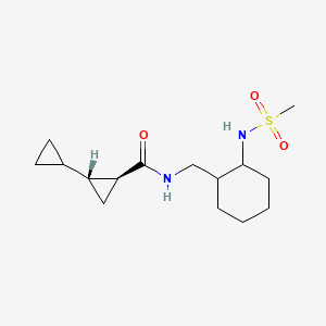 (1S,2R)-2-cyclopropyl-N-[[2-(methanesulfonamido)cyclohexyl]methyl]cyclopropane-1-carboxamide