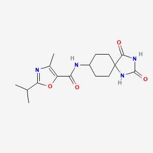 N-(2,4-dioxo-1,3-diazaspiro[4.5]decan-8-yl)-4-methyl-2-propan-2-yl-1,3-oxazole-5-carboxamide