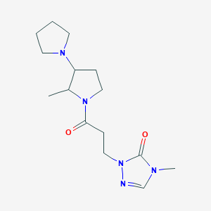 4-Methyl-2-[3-(2-methyl-3-pyrrolidin-1-ylpyrrolidin-1-yl)-3-oxopropyl]-1,2,4-triazol-3-one