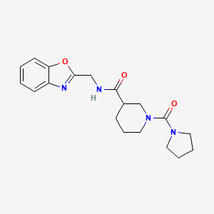 N-(1,3-benzoxazol-2-ylmethyl)-1-(pyrrolidine-1-carbonyl)piperidine-3-carboxamide