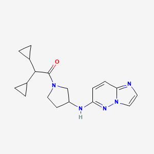 2,2-Dicyclopropyl-1-[3-(imidazo[1,2-b]pyridazin-6-ylamino)pyrrolidin-1-yl]ethanone